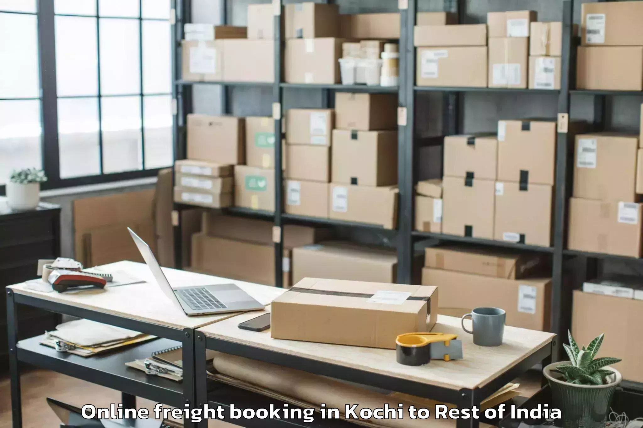 Book Kochi to Awantipora Online Freight Booking Online